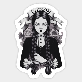 Wednesday Addams goth Sticker
